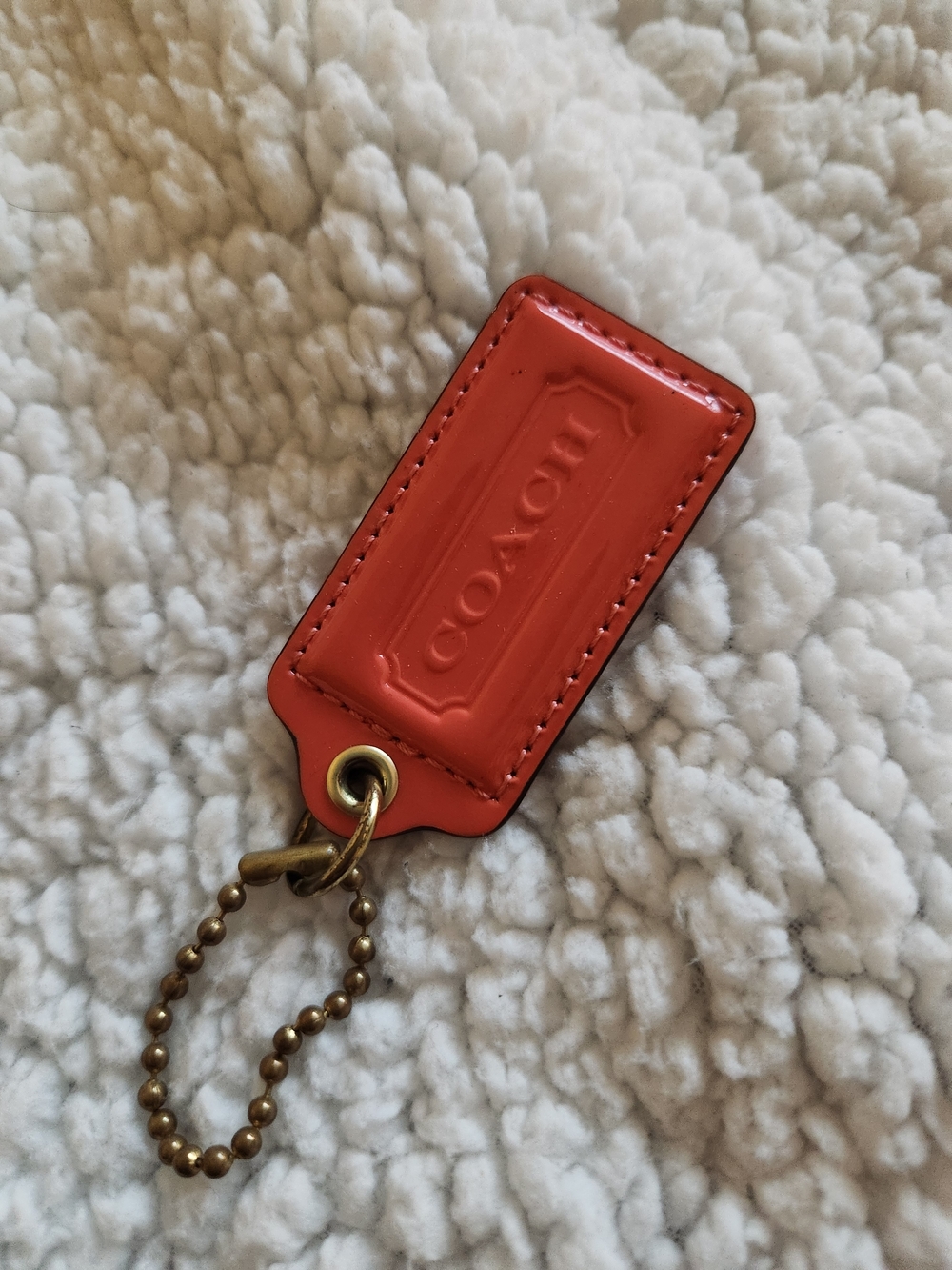 Coach Orange Large Hang Tag